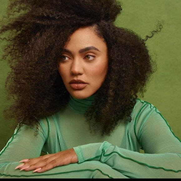 Helmut  Lang  Stretch-Mesh  Turtleneck  Top  Size  S Radiated Green  New - Picture 2 of 8